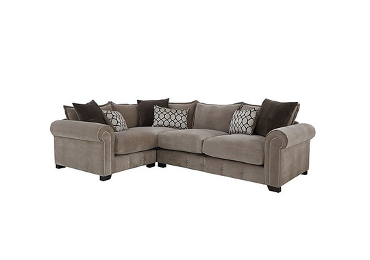 Alexander and James - Sumptuous Medium Fabric Corner Sofa - Grey