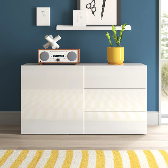 Cadiz 110 Cm Wide 3 Drawer Sideboard