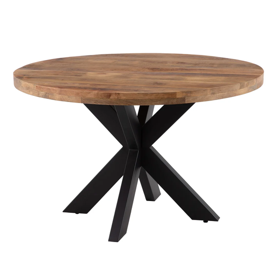 Ranveer 120 Cm Iron Pedestal Dining Table