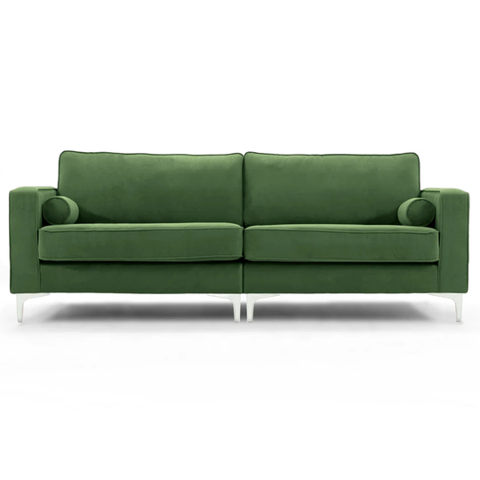 Kamp 240Cm Velvet Recessed Arm Sofa