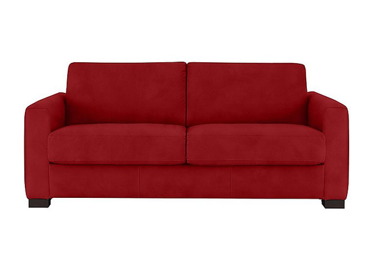 Nicoletti - Alcova 3 Seater Fabric Sofa with Box Arms - Red