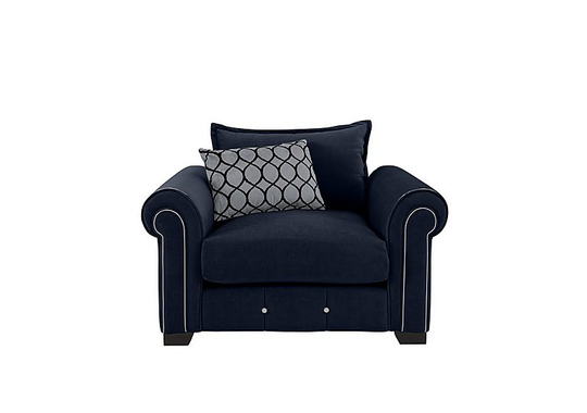 Alexander and James - Sumptuous Fabric Armchair - Blue