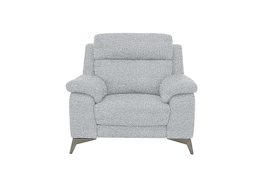 Missouri Fabric Recliner Armchair with Power Headrest - Grey