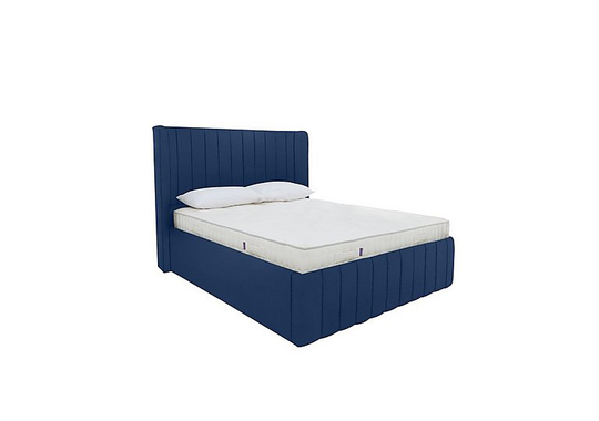 Eira Low Foot End Ottoman Bed Frame - Double - Blue