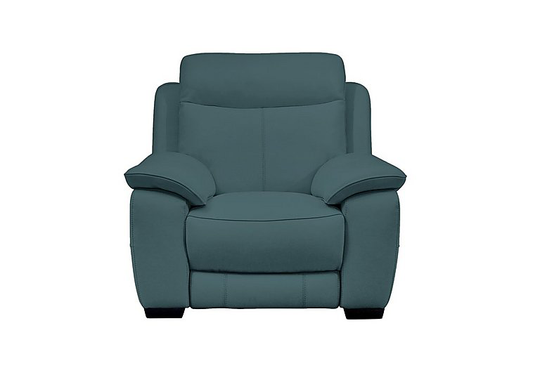 Starlight Express Leather Manual Recliner Armchair - Green- World of Leather