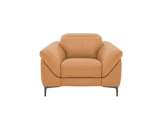 Galaxy Armchair with Manual Headrests - Yellow- World of Leather