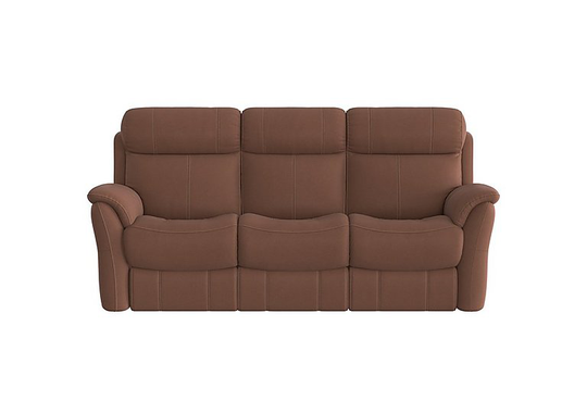 Relax Station Revive 3 Seater Fabric Power Recliner Sofa - Brown