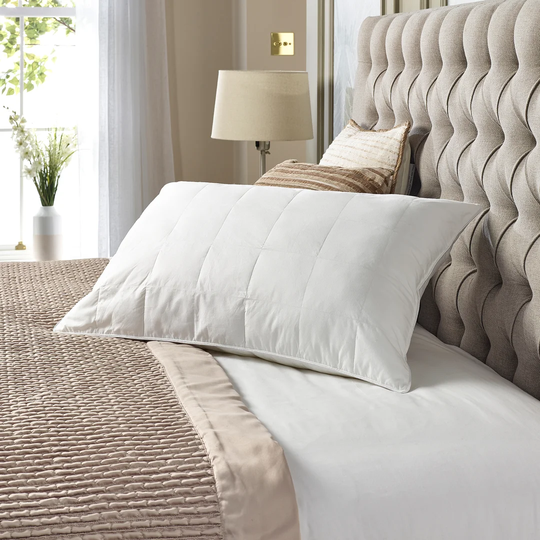 Slumberdown Luxury Cotton Touch Quilted Medium Support Back Sleeper Pillow