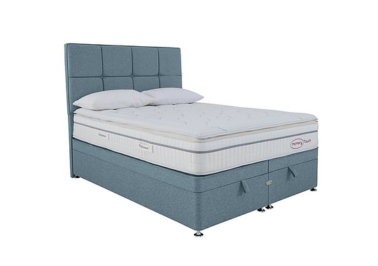 Sleepeezee - Memory Touch 2800 End-lift Ottoman Divan Set - King Size - Blue