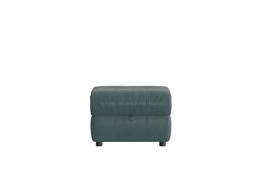 Link Leather Footstool - Green- World of Leather