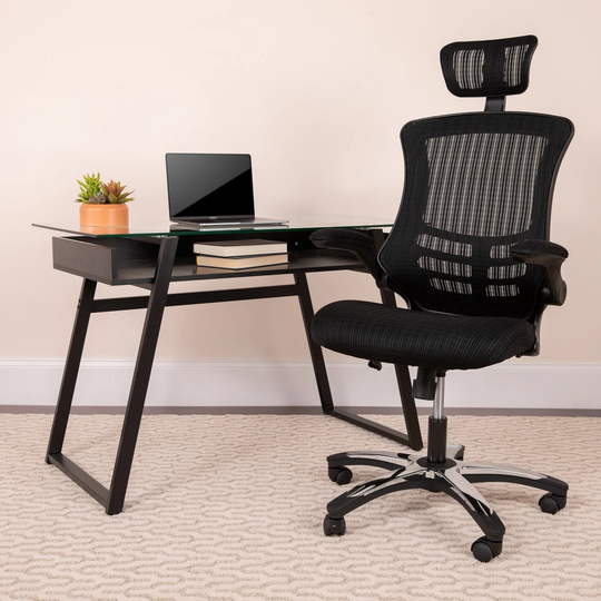 High-Back Black Ergonomic Mesh Executive Chair