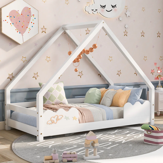 Arambula European Toddler (80 x 160cm) Solid Wood House Toddler Bed