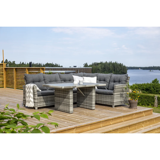 Shanaya 5 Seater Rattan Corner Sofa Set