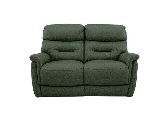 Chicago 2 Seater Fabric Battery Recliner Sofa - Green