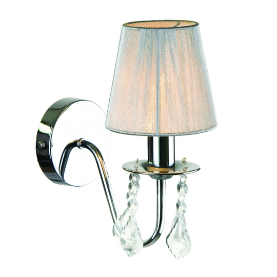 Grantham 1 - Light Chrome Candle Wall Light