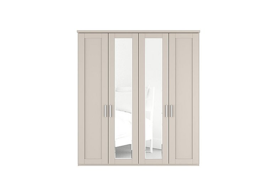 Wiemann - Kempton 4 Door Hinged Wardrobe with Mirrors