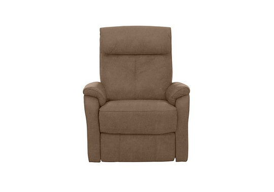 Rowan Fabric Swivel Rocker Recliner Armchair - Brown