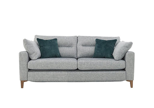 Uniqa 3 Seater Fabric Sofa - Grey