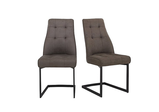 Merlin Pair of Dining Chairs - Grey