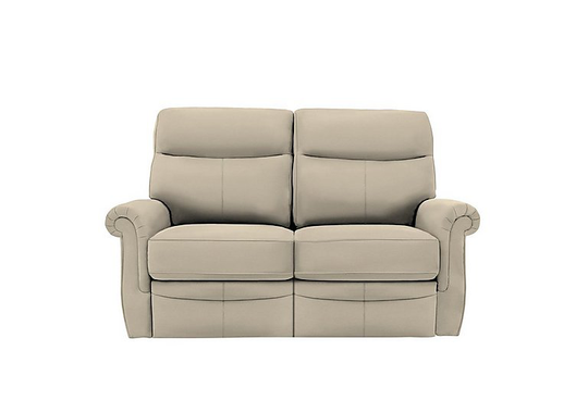 G Plan - Avon 2 Seater Leather Manual Recliner Sofa - Beige
