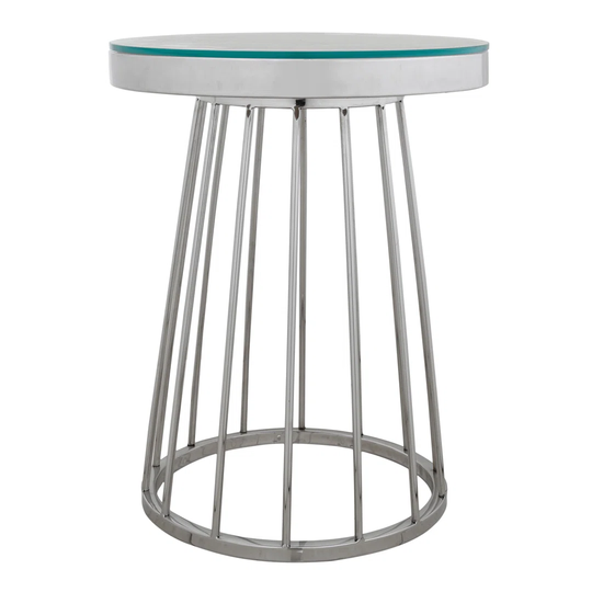 Round Glass Side Table 45 X 45 X 59 Cm