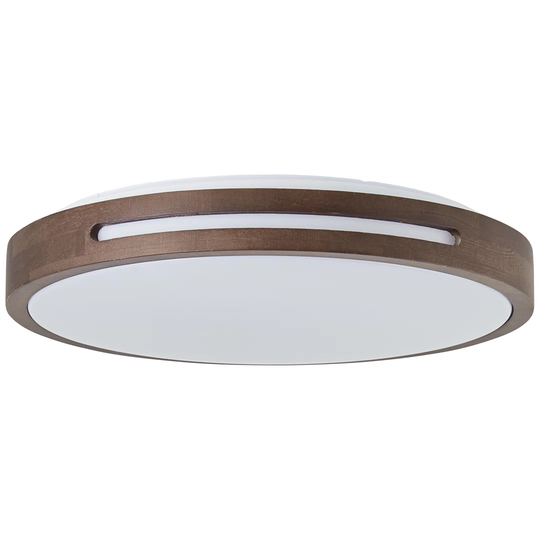 LED ceiling light 39cm wood dark/white