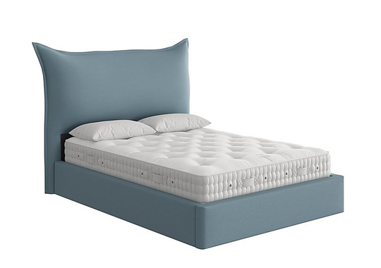 Lunar Manual Lift Ottoman Bed Frame - Double - Blue