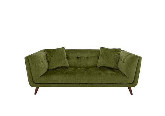 Rene Large 2 Seater Fabric Sofa - Green