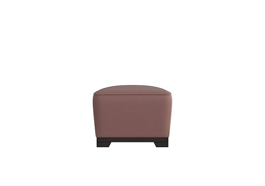 Nicoletti - Ketty Leather D-Shaped Footstool - Pink