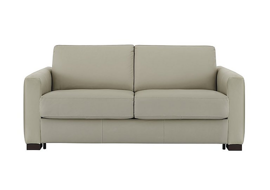 Nicoletti - Alcova 2.5 Seater Leather Sofa Bed with Box Arms - Grey