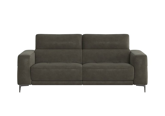 Adama 3 Seater Fabric Power Recliner Sofa with Telescopic Headrests - Grey