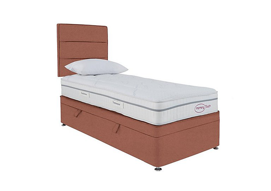 Sleepeezee - Memory Touch Ortho Side-lift Ottoman Divan Set - Single - Orange
