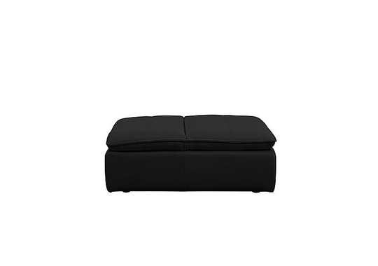 Starlight Express Leather Chair Footstool - Black- World of Leather