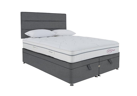 Sleepeezee - Memory Touch Ortho End-lift Ottoman Divan Set - King Size - Grey