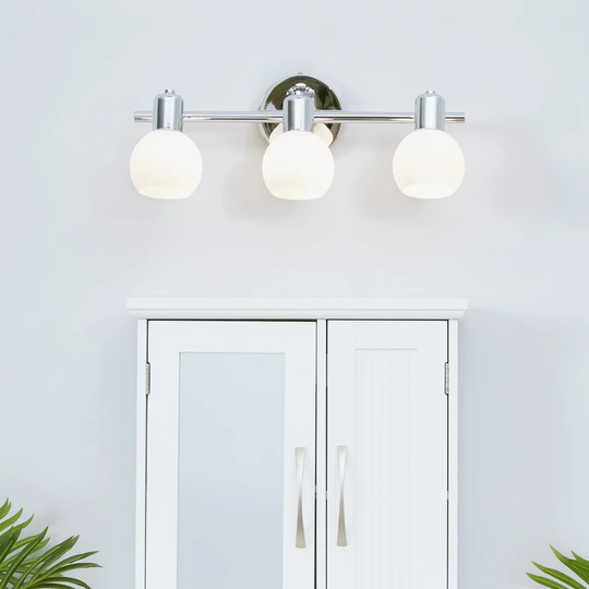 Braylend 3 - Light Dimmable Silver Vanity Light