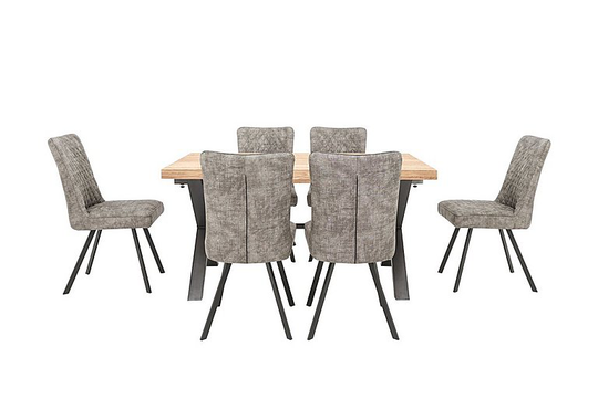 Earth Small Dining Table and 6 Dining Chairs
