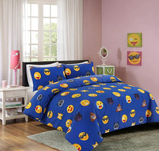 Medrano Emoji Icon Duvet Cover Set
