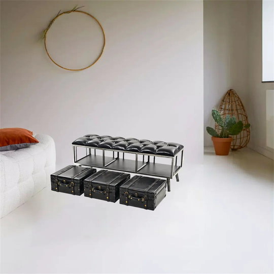 Macdougal Faux Leather Storage Bench