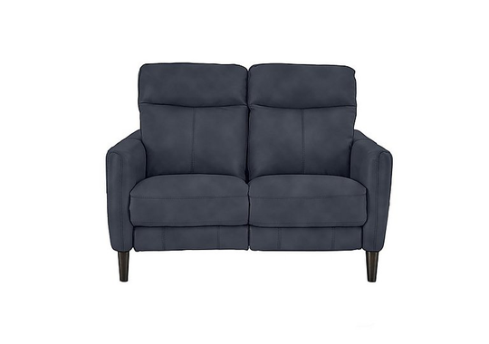 Compact Collection Petit 2 Seater Fabric Power Recliner Sofa - Blue