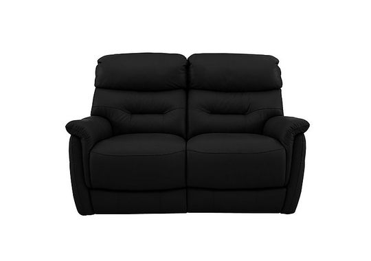 Chicago 2 Seater Leather Sofa - Black- World of Leather