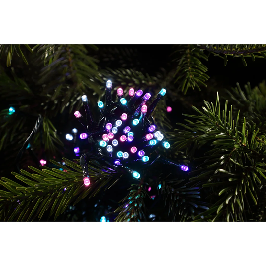 120 PASTEL MULTIFUNCTION STRING LIGHTS WITH GREEN CABLE
