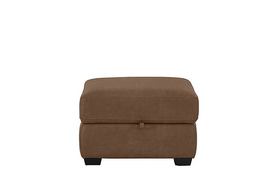 Compact Collection Petit Fabric Storage Footstool - Brown
