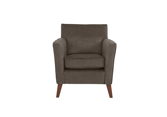 Emilia Fabric Accent Chair - Brown