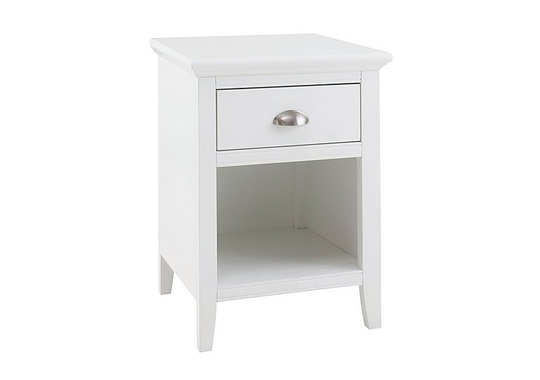 Furnitureland - Emily 1 Drawer Nightstand - White