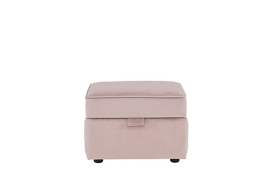 Celestia Fabric Storage Footstool - Pink