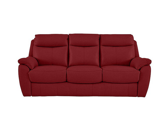 Snug 3 Seater Fabric Sofa - Red