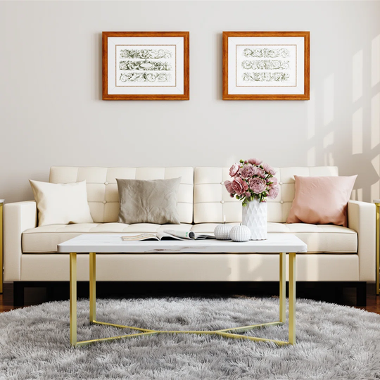 Adrian Cross Legs Coffee Table