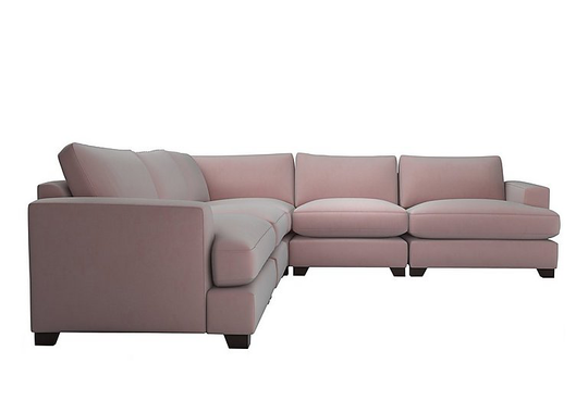 The Lounge Co. - Lorrie Large Fabric Corner Sofa - Pink