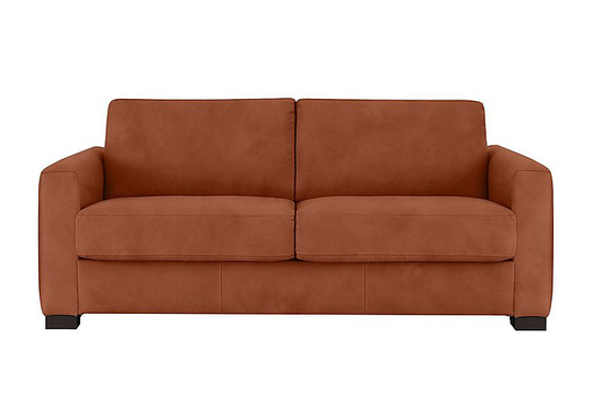 Nicoletti - Alcova 3 Seater Fabric Sofa with Box Arms - Brown