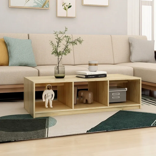 Ebern Designs Coffee Table Black 110X50x34 Cm Solid Pinewood